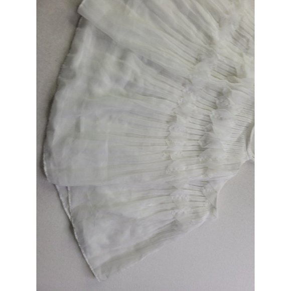 Ramy Brook Women's S White Lined Pleated Ruffle Tank Top Cropped READ - Picture 3 of 11